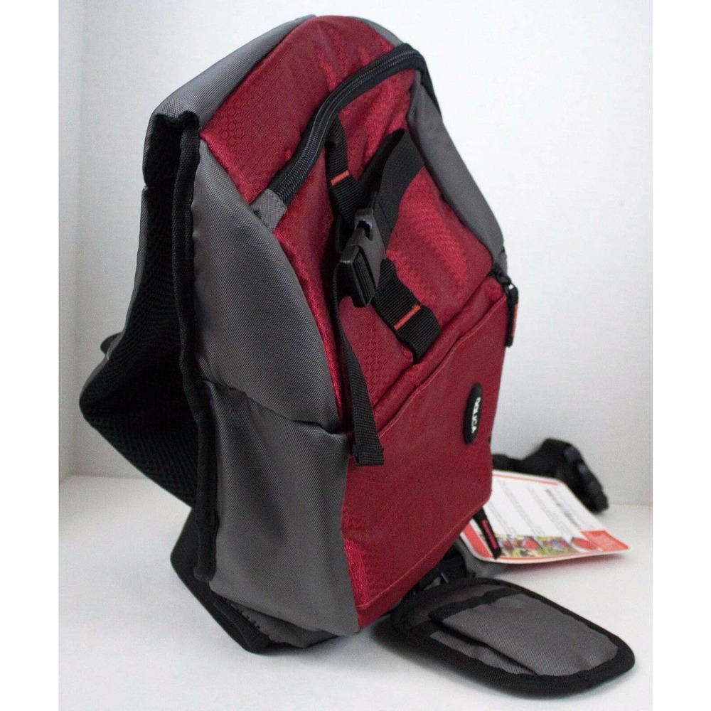 Dolica SB-015RD Sling Backpack for DSLR, (Red/Gray) - Picture 3 of 4